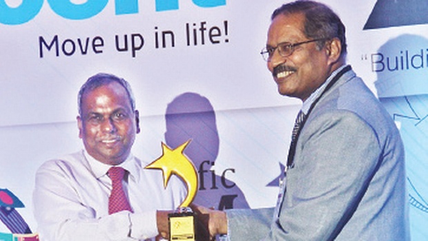 DCIL chairman-cum-managing director Captain DK Mohanty receiving the award at a grand ceremony held at Bangalore