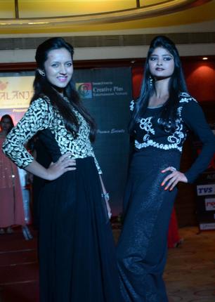 Aspirants of Miss Vizag-2014 pageant on the catwalk at the auditions. Photo: C.V. Subrahmanyam / The Hindu